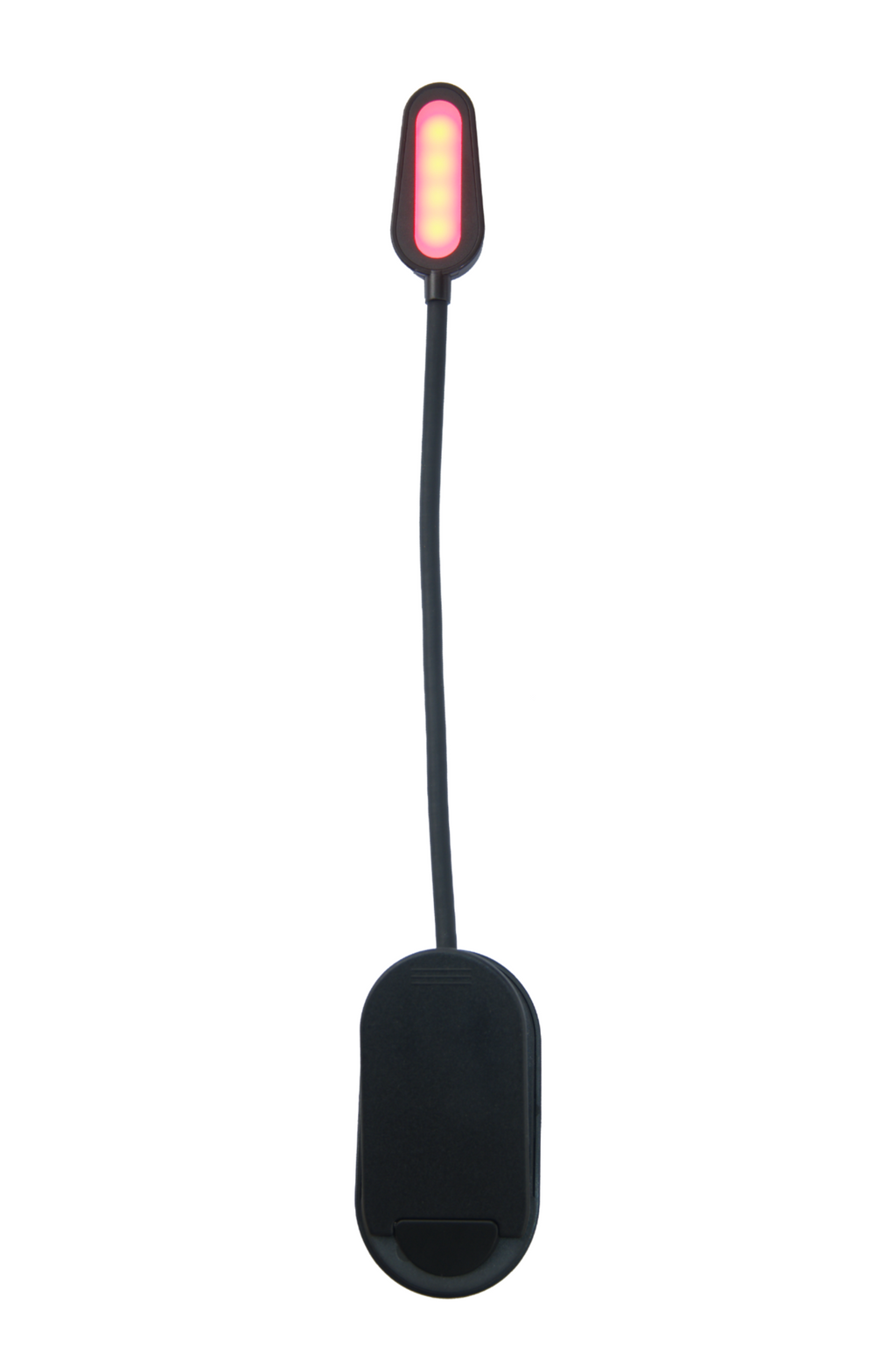 Black LED light on a white background