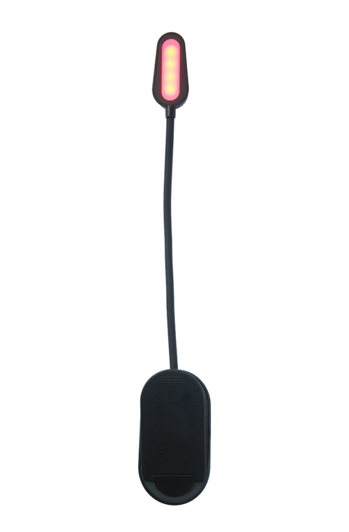 Black LED light on a white background